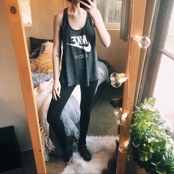 Nike Tops - 🌙 Nike Gray Just Do It Athletic Tank Top Graphic